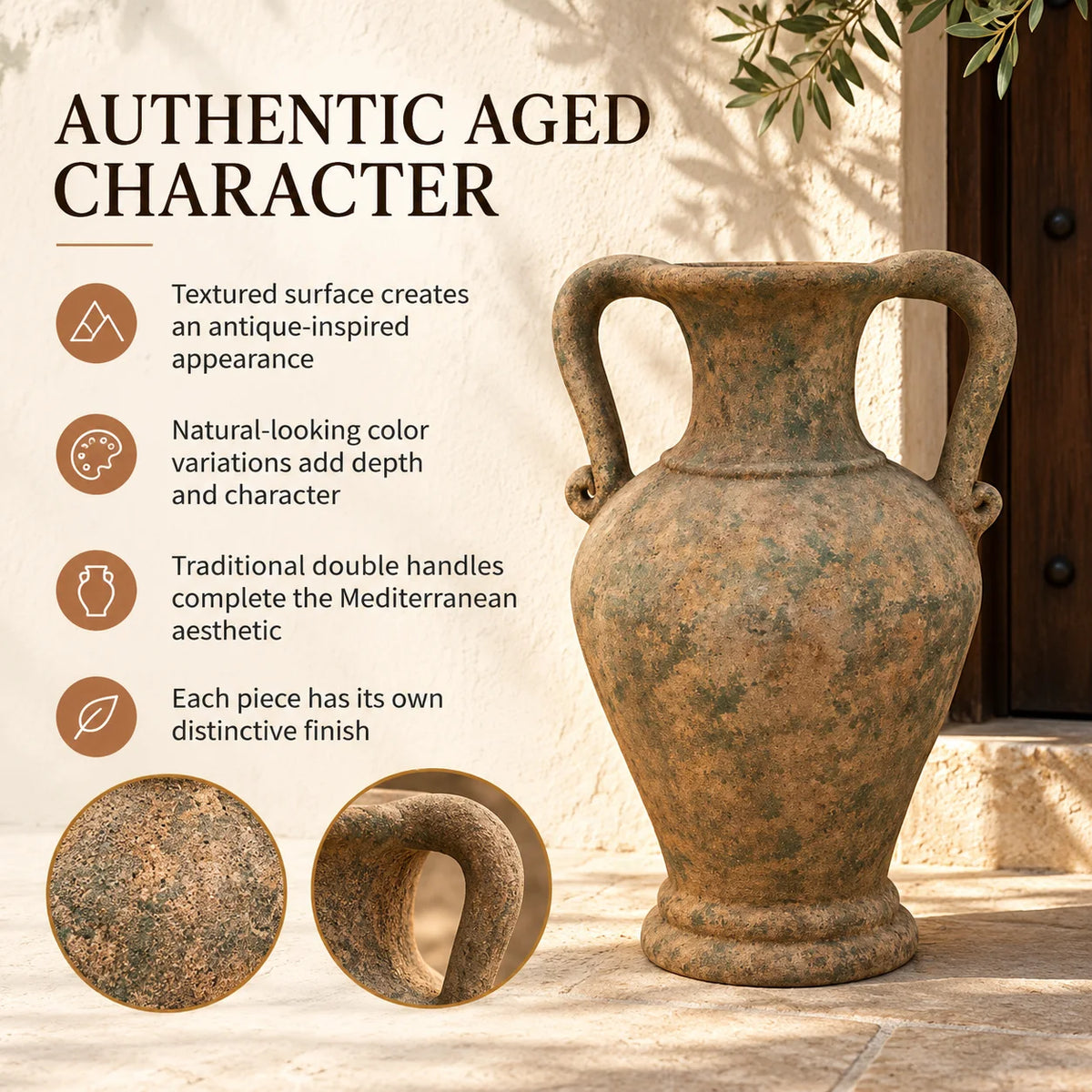 Aged Terracotta Pot - 45-55cm – block 2