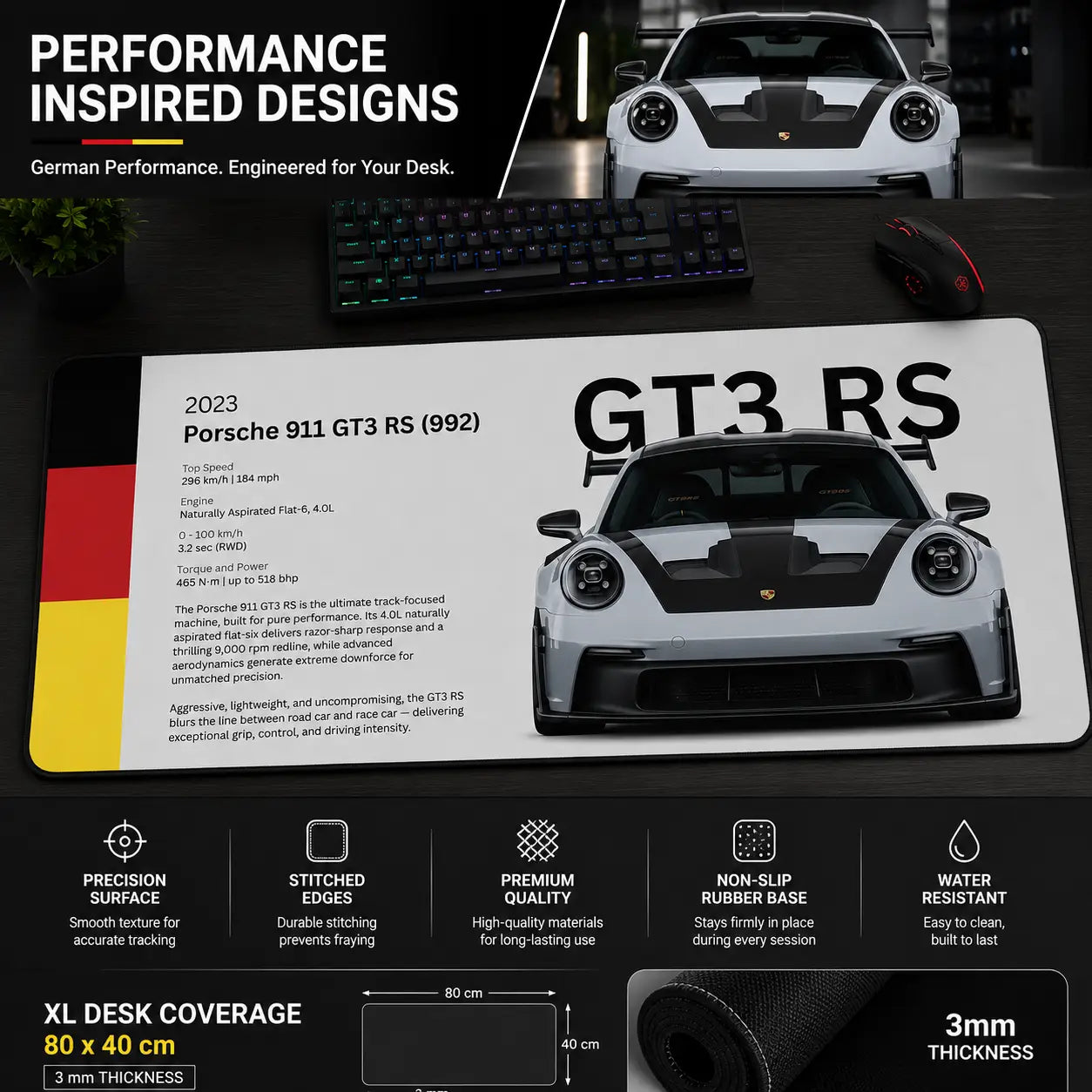 German Performance Cars Mousepad – block 1